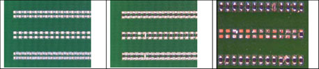 Figure 10: Photograph showing the complete 0201 process flow (280microns +ve X with nitrogen)